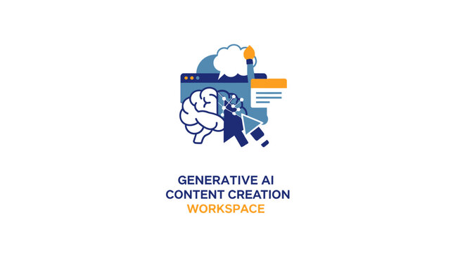 Generative AI Content Creation Concept.