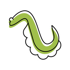 Naklejka premium Conger eel icon. Animals and seafood line symbol. Color.
