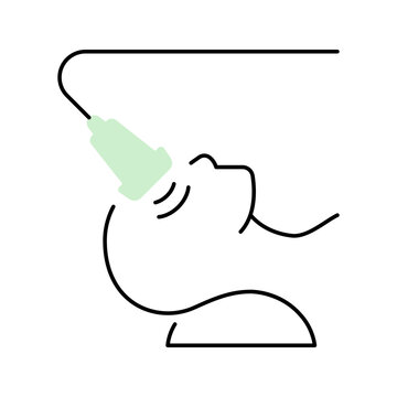 Darsonvalization therapy icon. Healthcare and electrotherapy line symbol. Color.