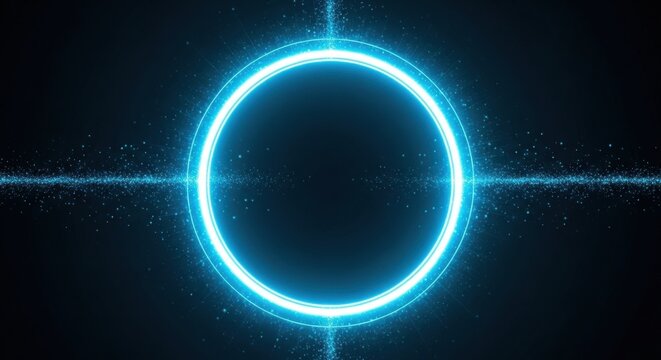 Mysterious glowing ring in the cosmic dark expanse of space