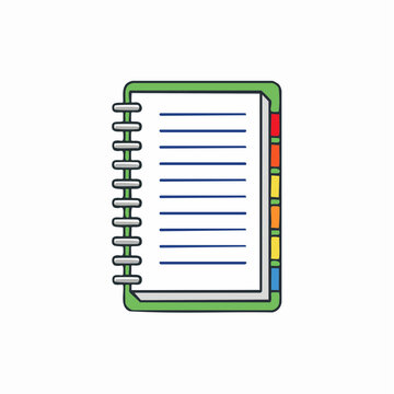 Spiral Notebook with Lined Pages and Tabbed Dividers