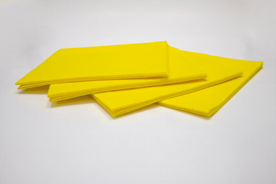 Photograph of various technological dishcloths, a woman's greatest helper, on a white background
