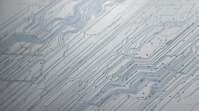 Circuit pattern abstract technology background with cool tone subtle depth blue lines delicate