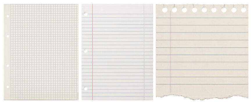 PNG Three types of notebook paper on transparent background