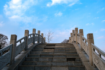 Fototapeta premium Huifa River Wetland Park in Meihekou, Jilin Province, China – Urban Ecological Restoration Project with Wetlands, Flood Control and Riverside Landscape Infrastructure – April 1, 2026