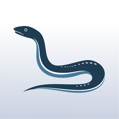 Obraz premium Stylized illustration of a moray eel