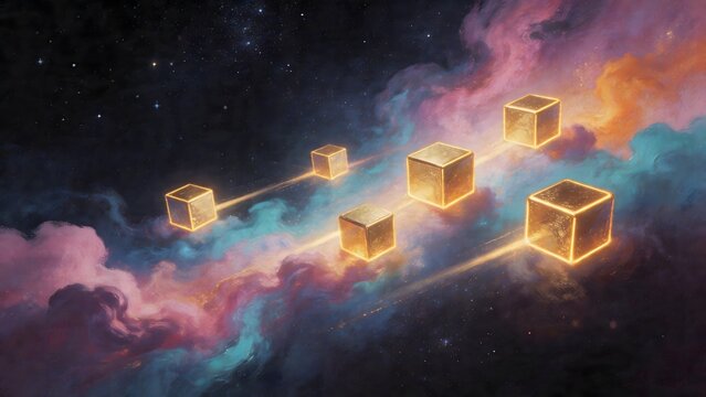 Golden cubes in space