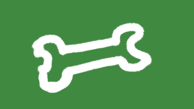 Chalk wrench icon isolated on green screen background with hand-drawn textured spanner tool outline cartoon animation for technical support and mechanical repair element concept.