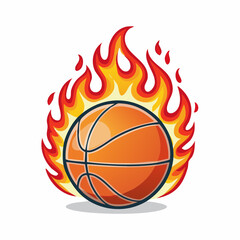 Fototapeta premium Basketball on Fire
