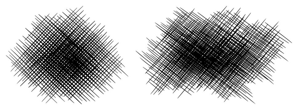 Cross hatched texture elements with dense overlapping lines in a vintage engraving style