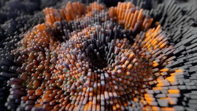 Abstract Cinematic Visualization of AI Hallucination, Coherent Structured Reality Field Developing