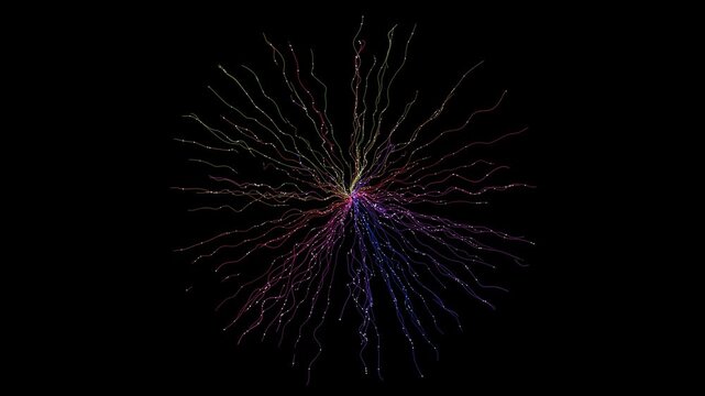 an expanding fiber optic animation