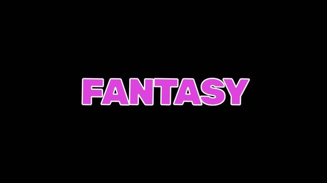 Dreamy fantasy word animation with glowing pink typography and retro vibe, perfect for magical intros, creative edits, gaming, and stylish video content.