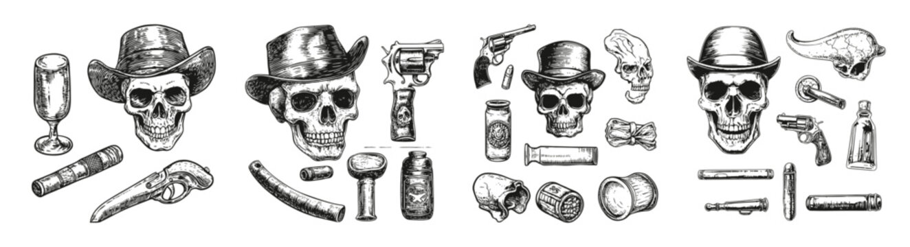, vector illustration, engraving design, logo design set, black and white line, template design element