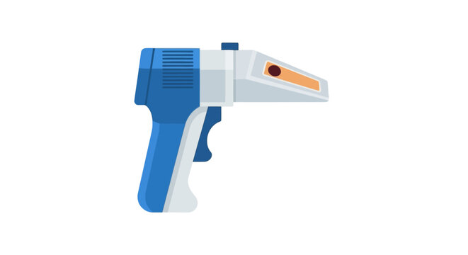 Modern handheld electronic trigger device with nozzle attachment.