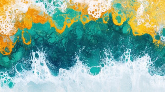 Abstract oceanic patterns formed by tide ebb and flow, creating unique shapes and textures