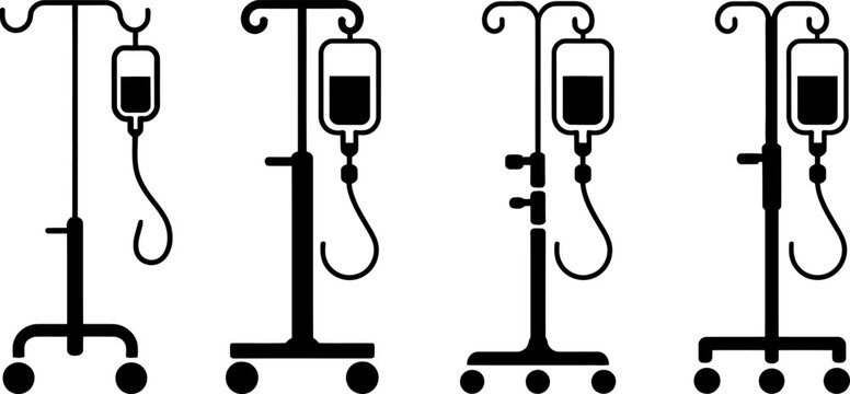 Iv drip vector icon design. medical equipment for hospital and clinic, health care, and fluid therapy services concept.