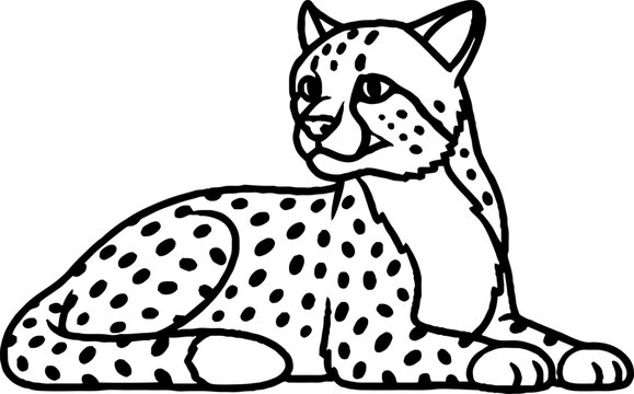Abstract Leopard Head with Pinstripe Optical Illusion Effect