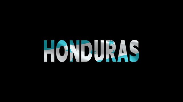 Honduras country name neon sign glowing in dark futuristic cyber style background