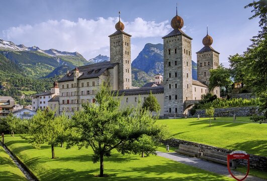 Stockalper Palace in the Old Town, Brig, Rhone Valley, Canton Valais, Switzerland