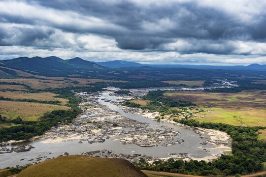 Overlook over the Ogoolle River, Unesco world heritage sight Lope national park, Gabon