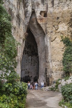 Ear of Dionysius in the Parco Archeologico della Neapolis, Syracuse, east coast, Sicily, Italy