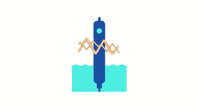 Digital illustration of DNA sequencing machine in action.