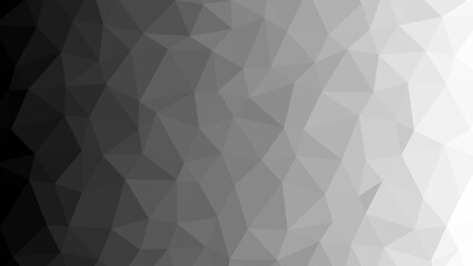 Abstract Black and White Low Poly Geometric Gradient Background Modern Polygon Texture Design © alikh