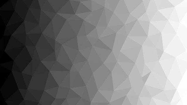 Abstract Black and White Low Poly Geometric Gradient Background Modern Polygon Texture Design