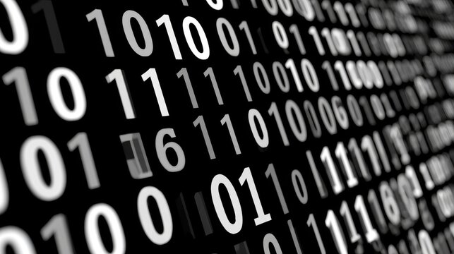 Illustration of Binary In A Digital World