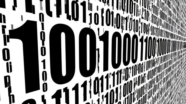 Illustration of Binary In A Digital World
