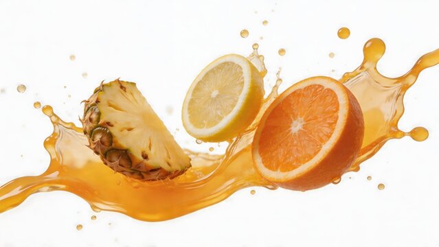 Fruit Splash with Pineapple Orange and Lemon