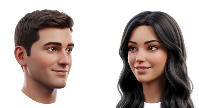 Realistic 3D Male and Female Head Models for Digital Art and Animation