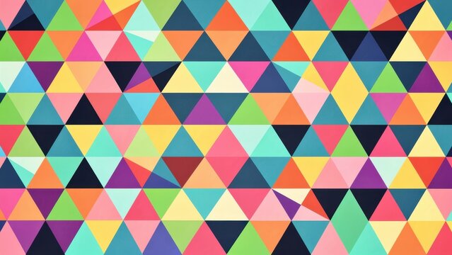 Vibrant Geometric Triangle Pattern Background