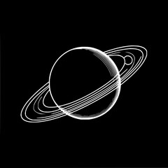 Saturn Planet with Rings in Space © Muhammad