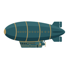 Vintage Airship Blimp Transportation. © Anggur