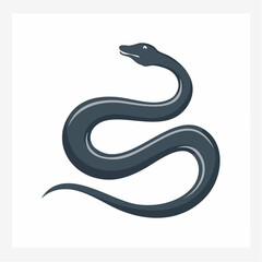 Obraz premium Stylized Dark Eel Illustration