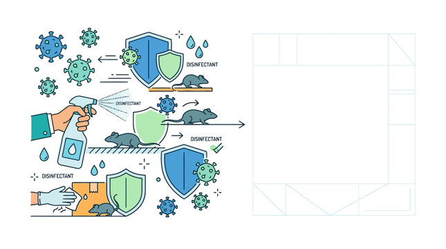 Disinfection and Pest Control Vector Illustration Concept.