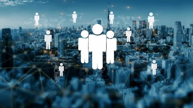 Global human network and workforce distribution highlight human, network, and global presence through digital connection and team coordination Marrow