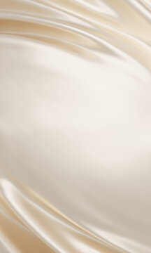 Vertical luxury pearl color fabric background with copy space 3D render