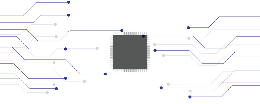 Vector futuristic circuit board , Electronic motherboard , Communication and engineering concept , Hi-tech digital technology concept.