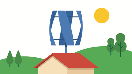 Vertical Axis Wind Turbine for Home Use © Bima