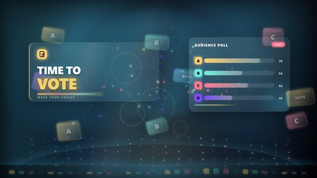 Modern Audience Choice Poll Background for Webinar and Livestream Voting