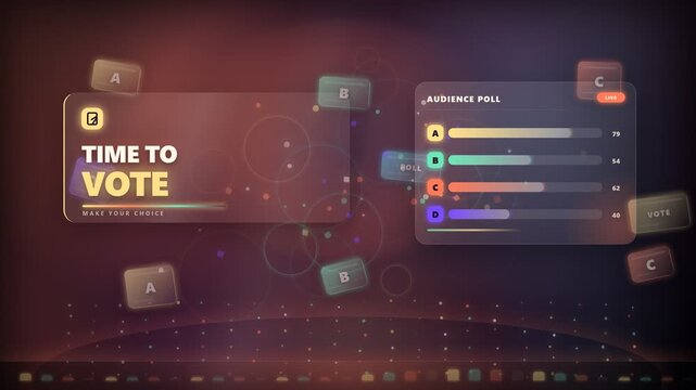 Interactive Voting Prompt Background with Generic Poll Response Motion