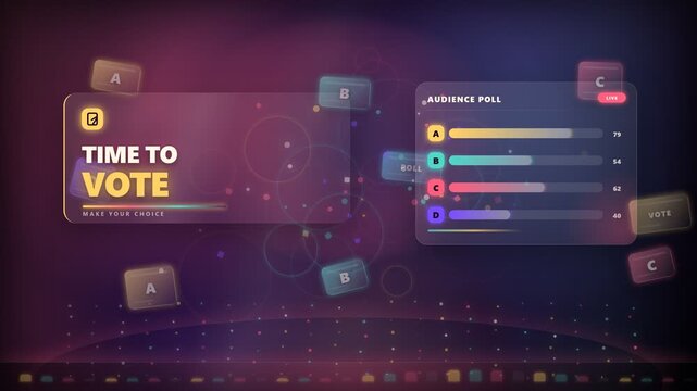 Time to Vote Interactive Polling Background with Audience Choice Motion