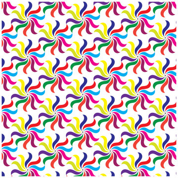 Colorful Abstract folderal Flower Pattern Design