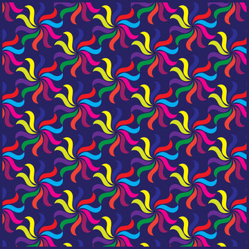Colorful Abstract folderal Flower Pattern Design