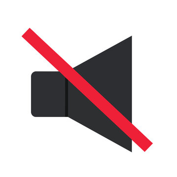 Mute sound icon representing silent mode and volume off.