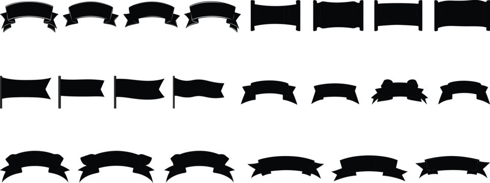 Abstract Corner Fold Page Markers Line Art Vector Set
