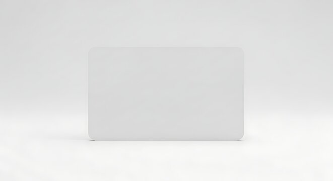 Isolated blank white plastic key card for hotel access control or membership identification and loyalty program tracking
